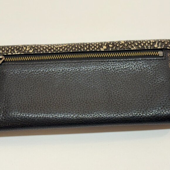 Coach Snakeskin & Leather Envelope Continental Wallet - Picture 3 of 6